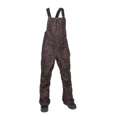 Volcom Women's Swift Bib Overalls 2025 LEOPARD