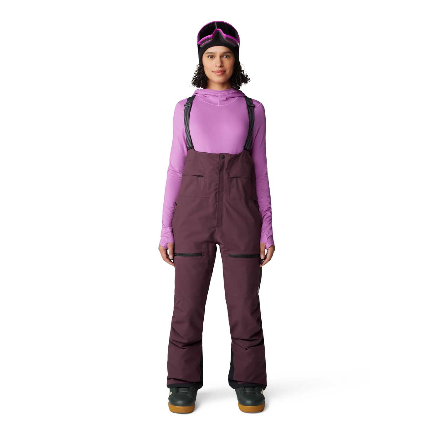 Mountain Hardwear Women's Powder Maven Bib 2025 BLACKBERRY