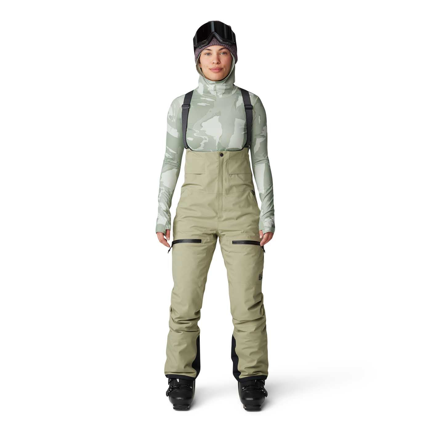 Mountain Hardwear Women's Powder Maven Bib 2025 MANTIS GREEN