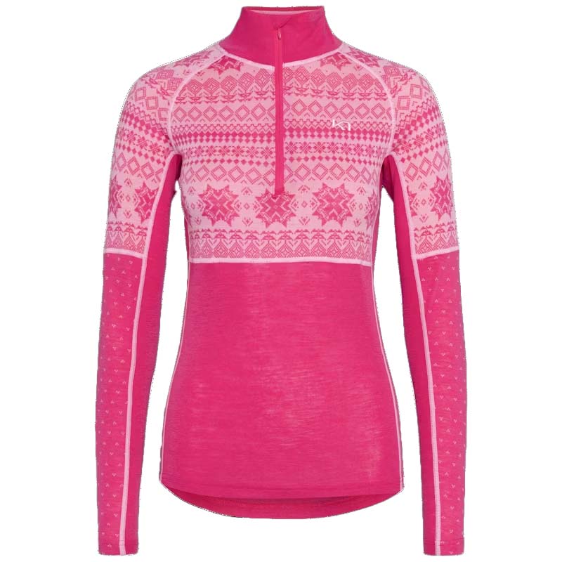 Kari Traa Women's Vilma Half Zip 2025 BERRY BRIGHT PINK