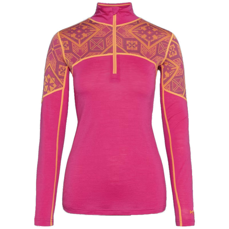 Kari Traa Women's Eloise Half Zip 2025 BERRY BRIGHT PINK