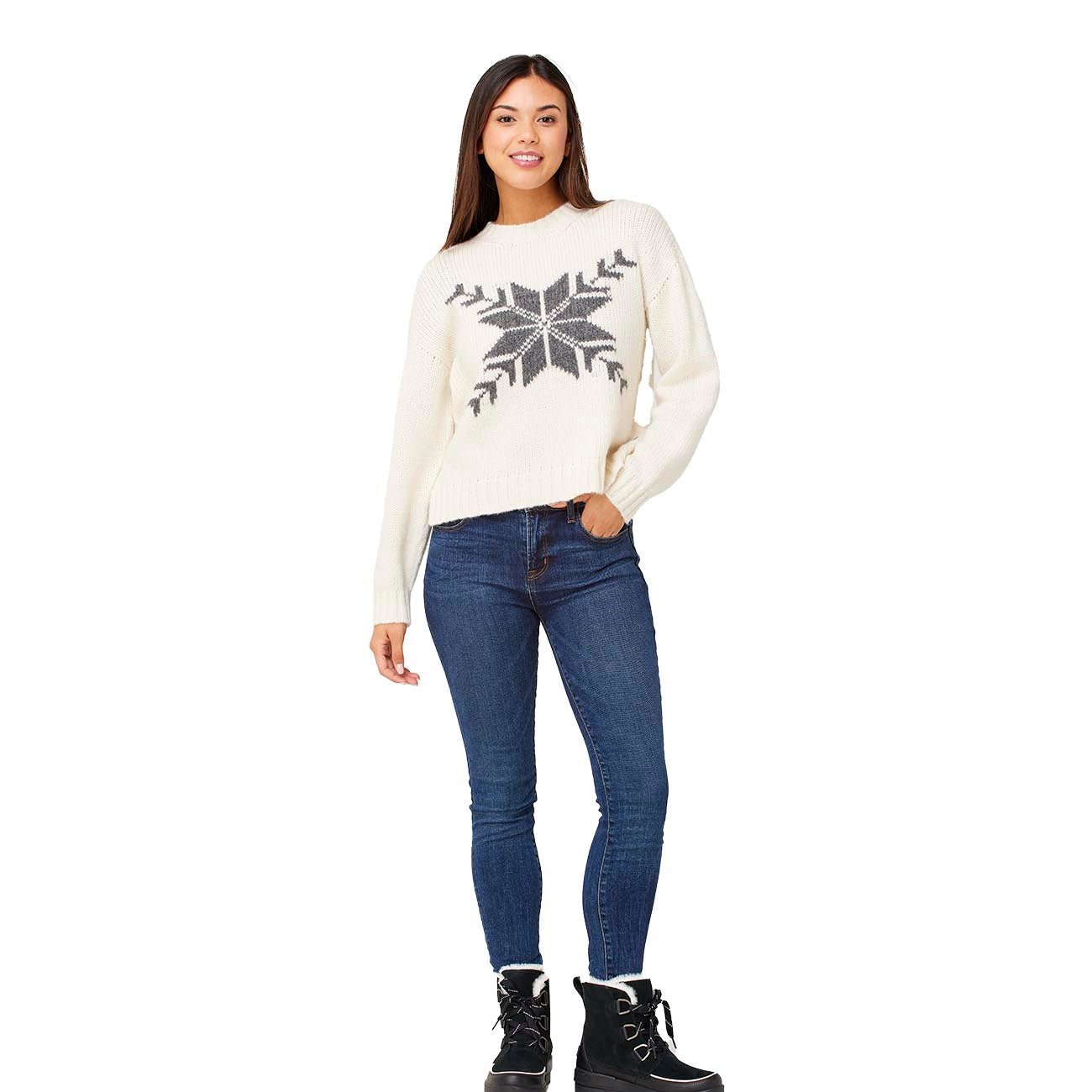 KRIMSON KLOVER W'S SNOWFLAKE SWEATER SNOW