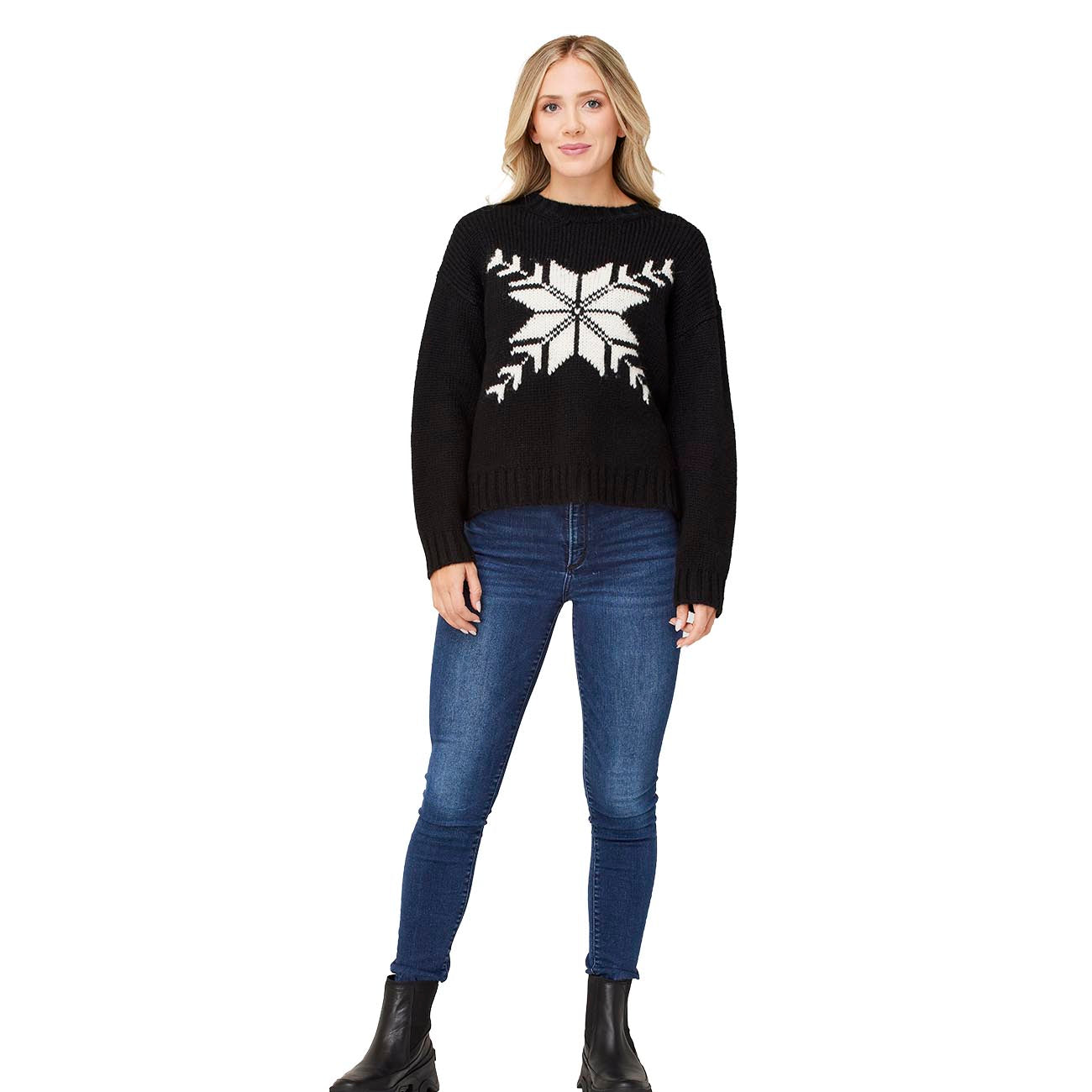KRIMSON KLOVER W'S SNOWFLAKE SWEATER BLACK