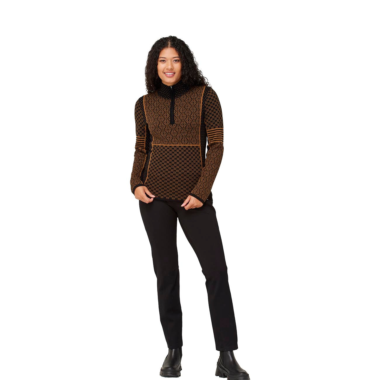 KRIMSON KLOVER W'S POW ZIP NECK PECAN