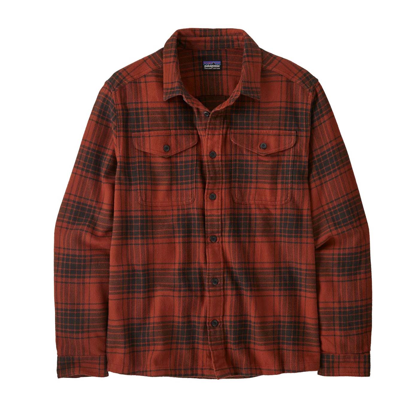 Patagonia Men's Fjord Flannel Shirt 2025 CARD CASCADE BURNISHED RED