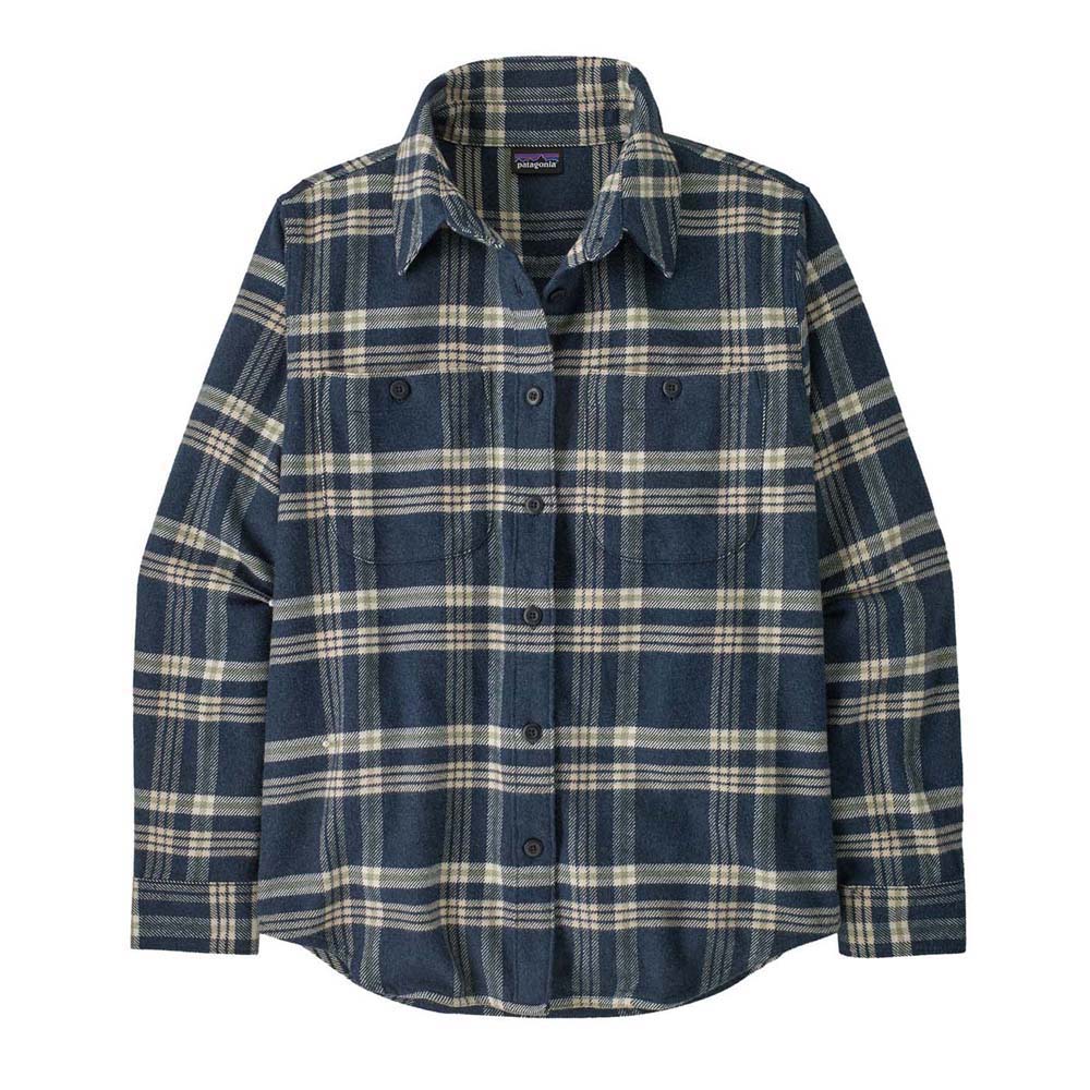 Patagonia Women's Fjord Flannel Shirt 2025 OSBL OLD SPRUCE/SUNKEN BLUE