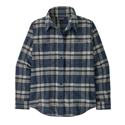 Patagonia Women's Fjord Flannel Shirt 2025 OSBL OLD SPRUCE/SUNKEN BLUE