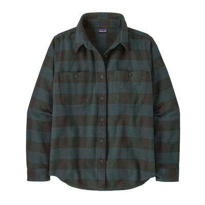 Patagonia Women's Fjord Flannel Shirt 2025 BCKG BUFFALO CHECK OLD GROWTH GREEN
