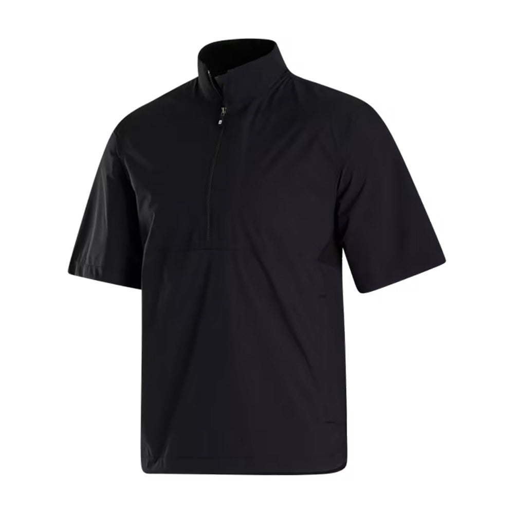 FootJoy Men's HydroLite X Short Sleeve Rain Jacket 2025 BLACK/WHITE