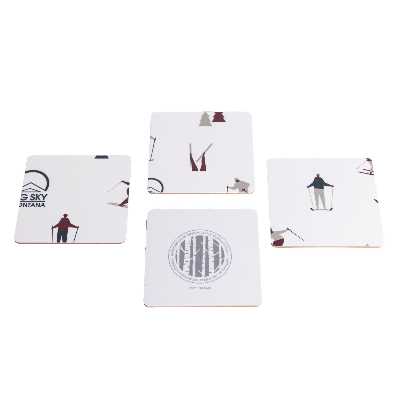 Big Sky Coasters 4-Pack SUBLIMATED/BLACK/BLACK