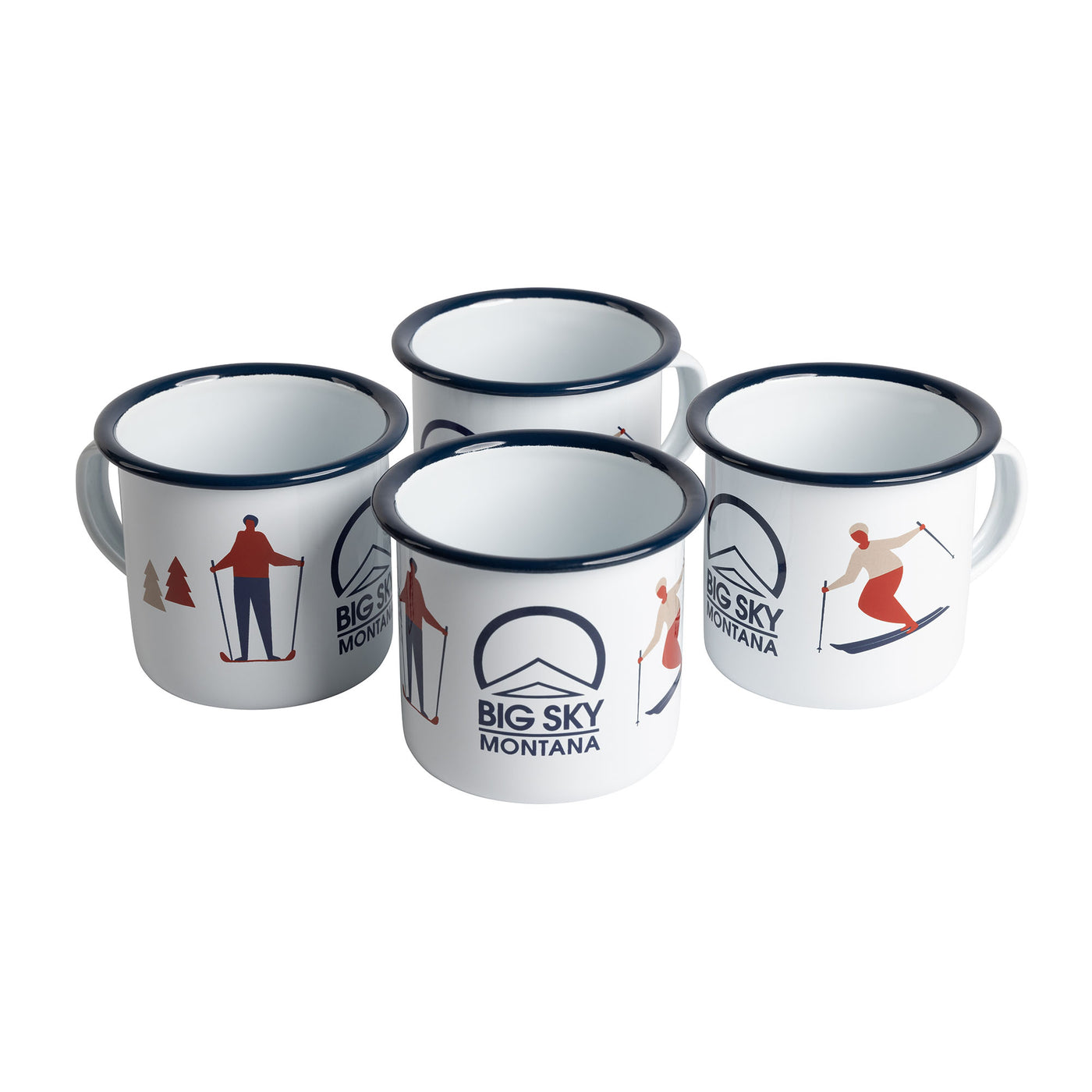 Big Sky Coffee Mug 4-Pack WHITE