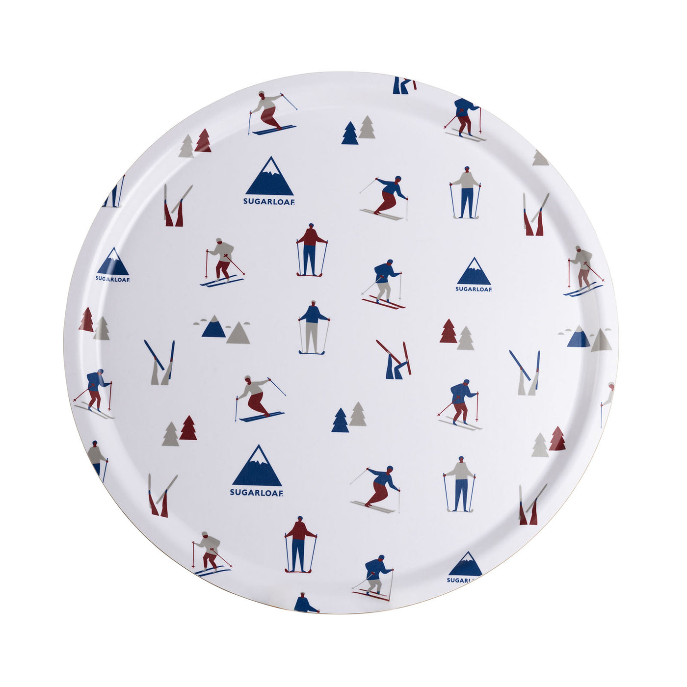 Sugarloaf Round Tray SUBLIMATED/BLACK/BLACK