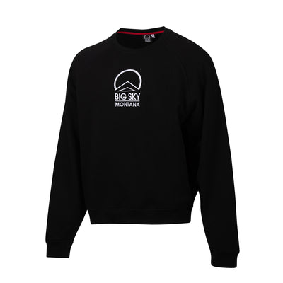 Big Sky Unisex Oversized Crewneck BLACK/TAN