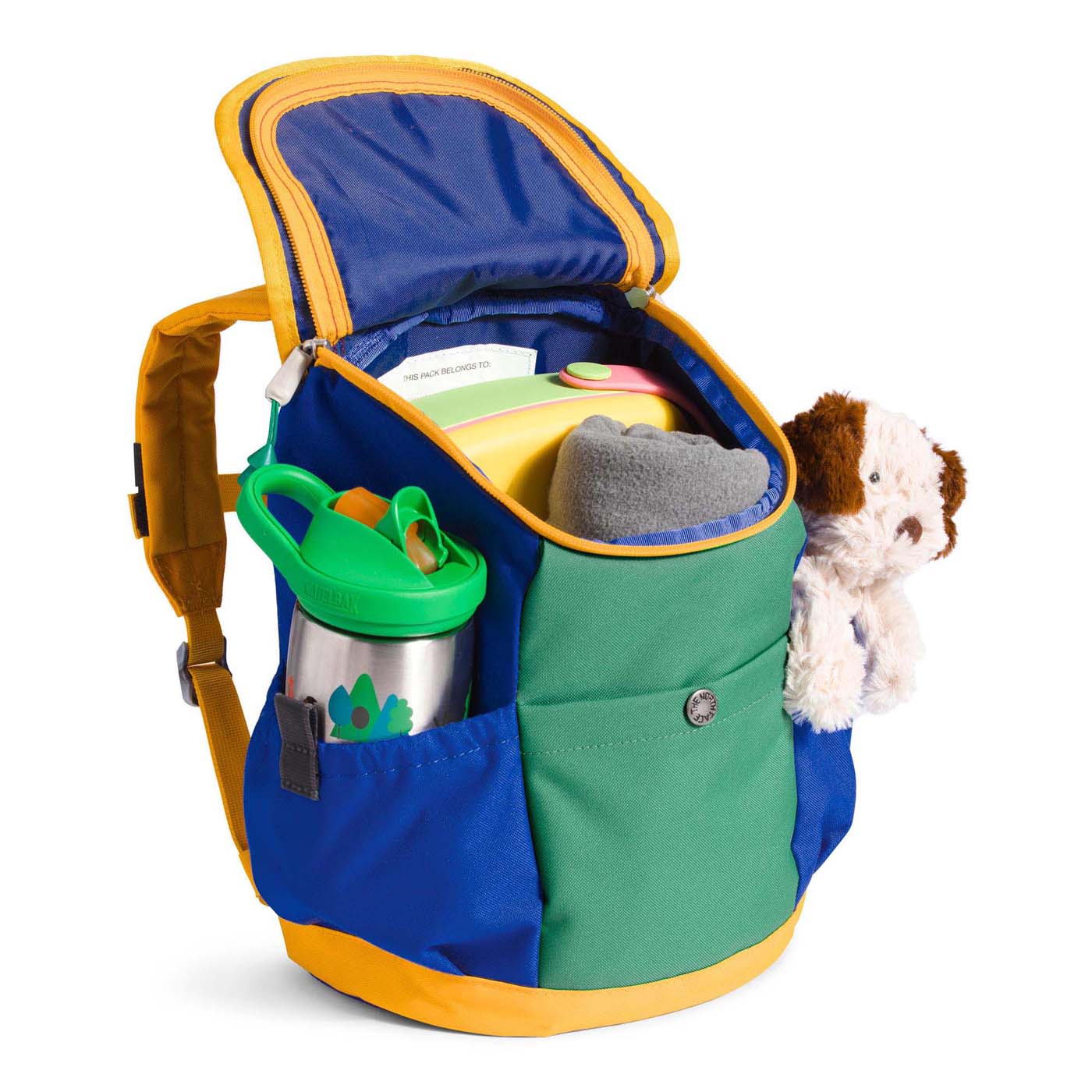 The North Face Junior's Mini Explorer Backpack 2025 ATM TNF RED/DEEP GRASS GREEN/TNF BLUE