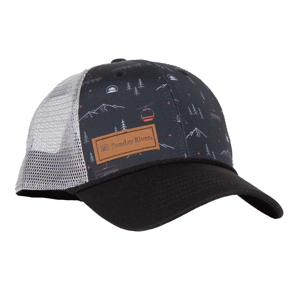 Sunday River Jack and Sage Trucker Cap BLACK MULTI