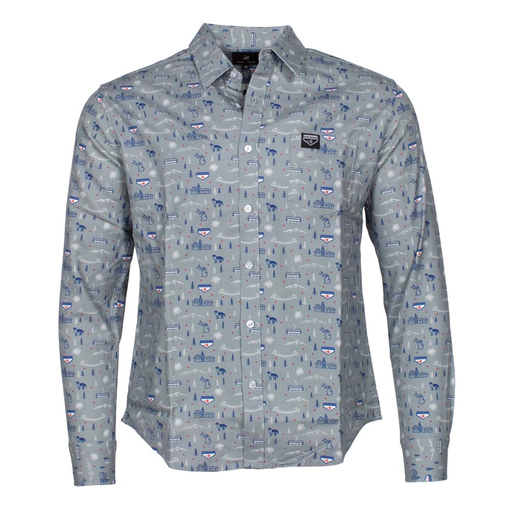 Boyne Mountain Men's Flannel Long Sleeve Shirt BLUE MULTI