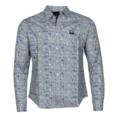 Boyne Mountain Flannel Long Sleeve Shirt BLUE MULTI