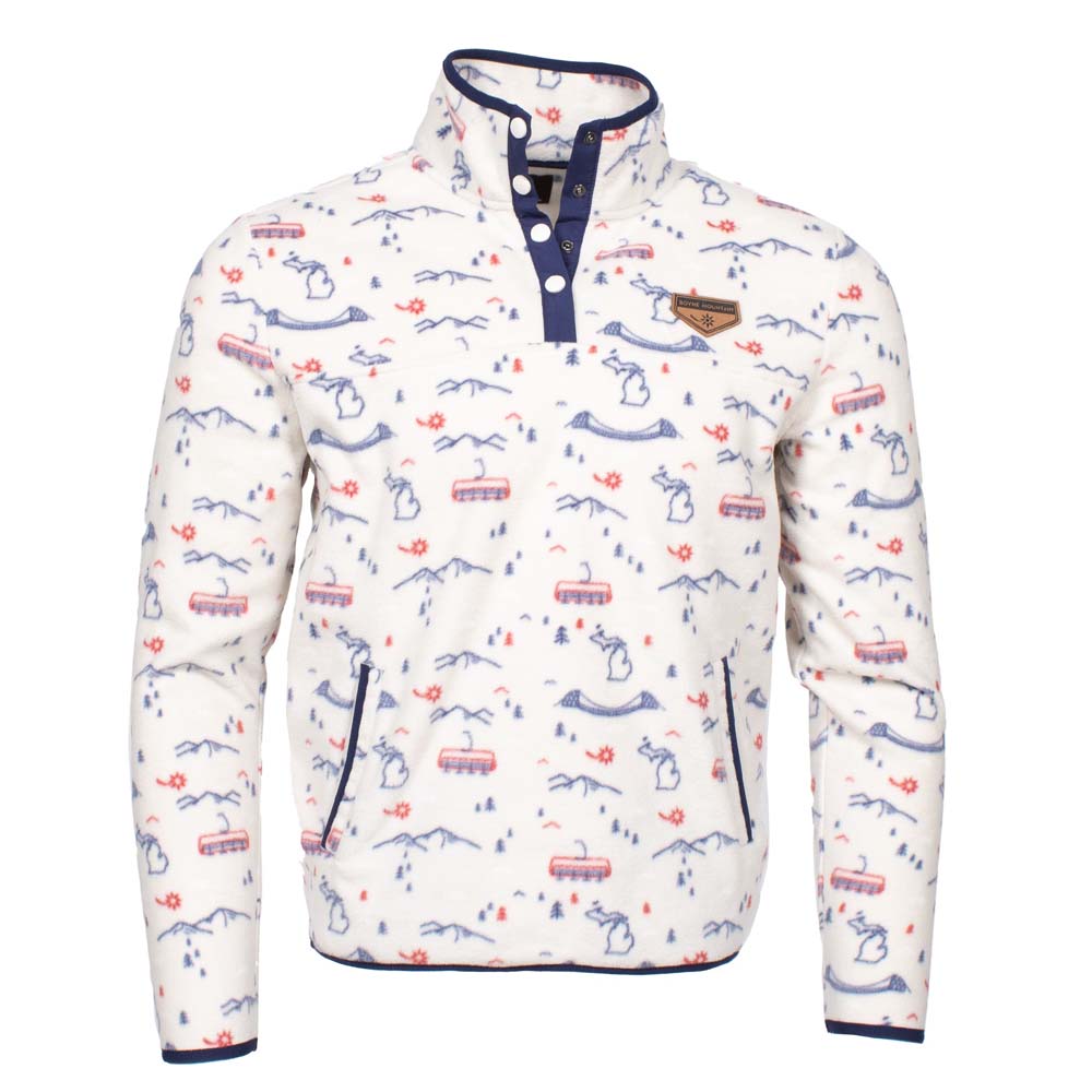 Boyne Mountain Jack and Sage Arctic Fleece Quarter Button Grey_multi