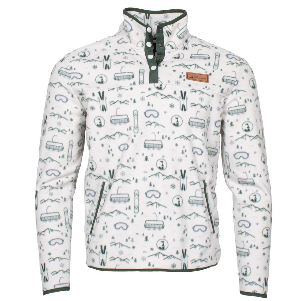 The Highlands Jack and Sage Arctic Fleece Quarter Button Grey_multi