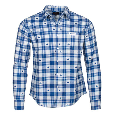 Sugarloaf Men's Jack and Sage Flannel Icon Print Long Sleeve Shirt BLUE MULTI