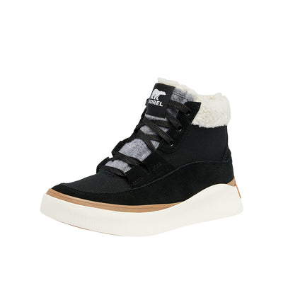 Sorel Women's Out N About IV Mid Waterproof Sneaker 2026 010 BLACK/SEA SALT