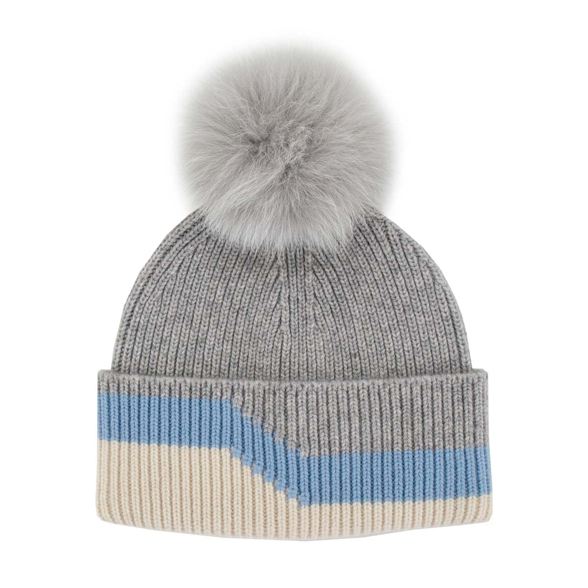 Mitchie's Matchings Women's Cashmere Blend 3-Tone Beanie 2025 BLUE