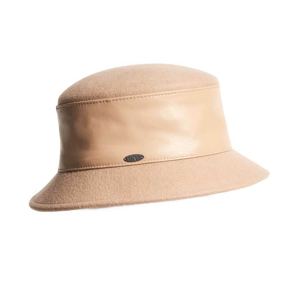 Canadian Hat Women's Ballic Bucket Hat with Leather 2025 CAMEL