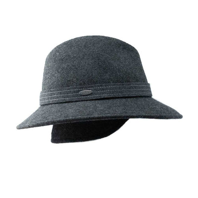 Canadian Hat Floria Fedora with Earflaps 2025 CHARCOAL