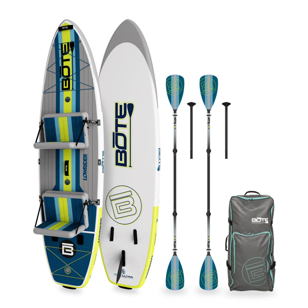 BOTE LowRider Aero Tandem Inflatable Paddle Board 11'6" FULL TRAX NAVY