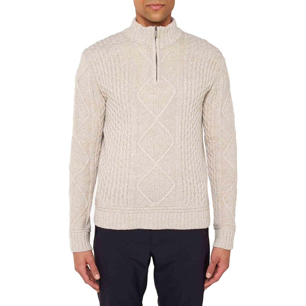 We Norwegians Men's Geilo Cableknit 1/4-Zip 2025 SAND