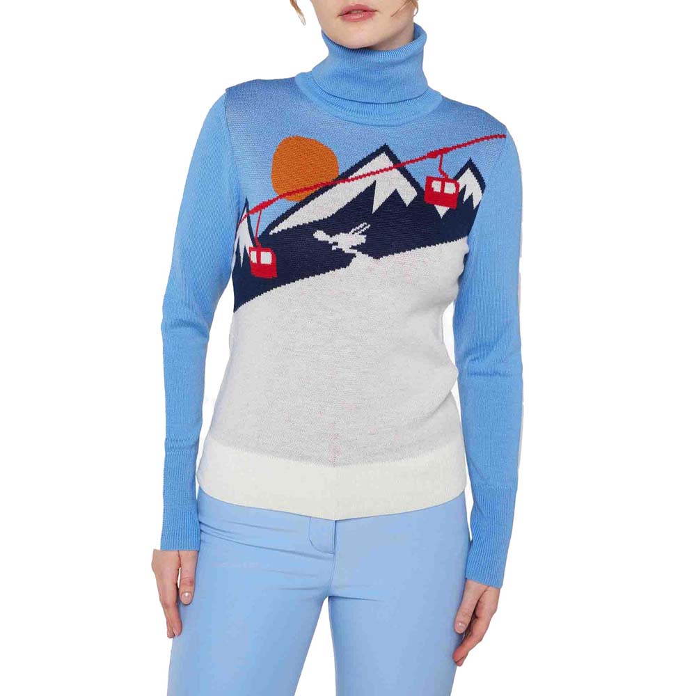 We Norwegians Women's AfterSki Sweater 2025 MID BLUE