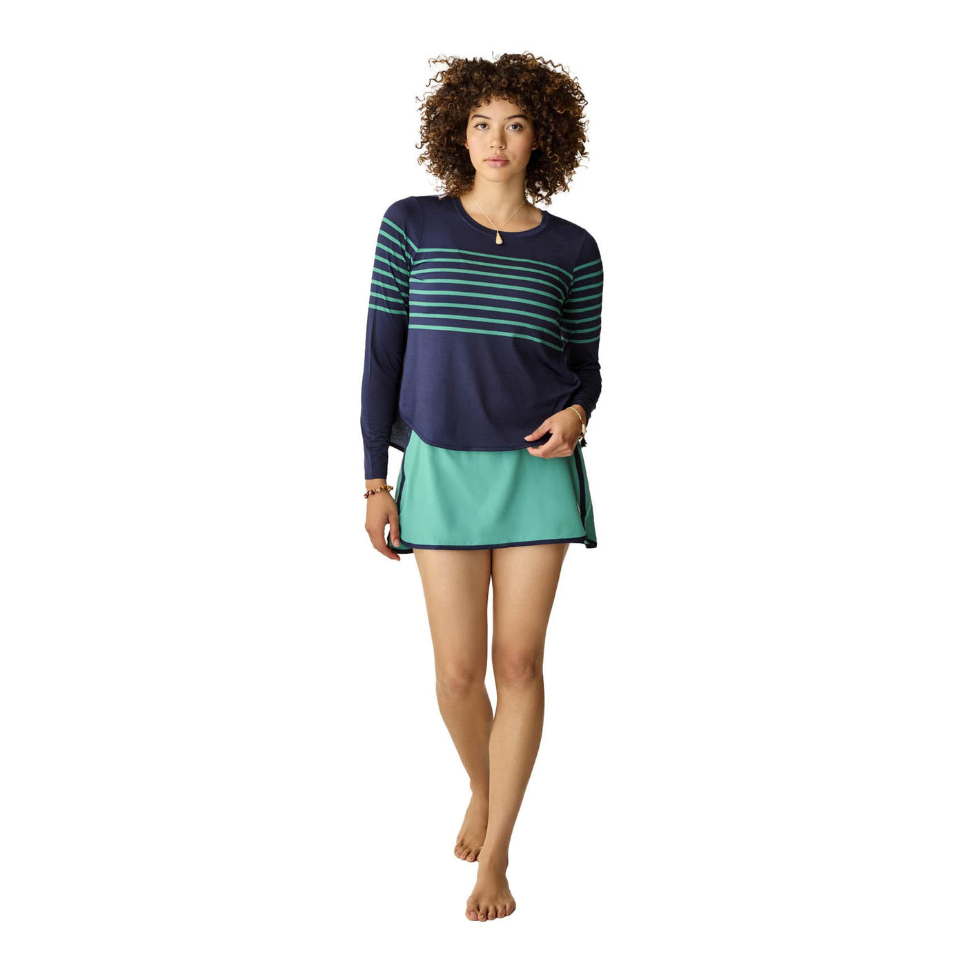 Carve Designs Women's Trek Top 2025 320 JADE STRIPE