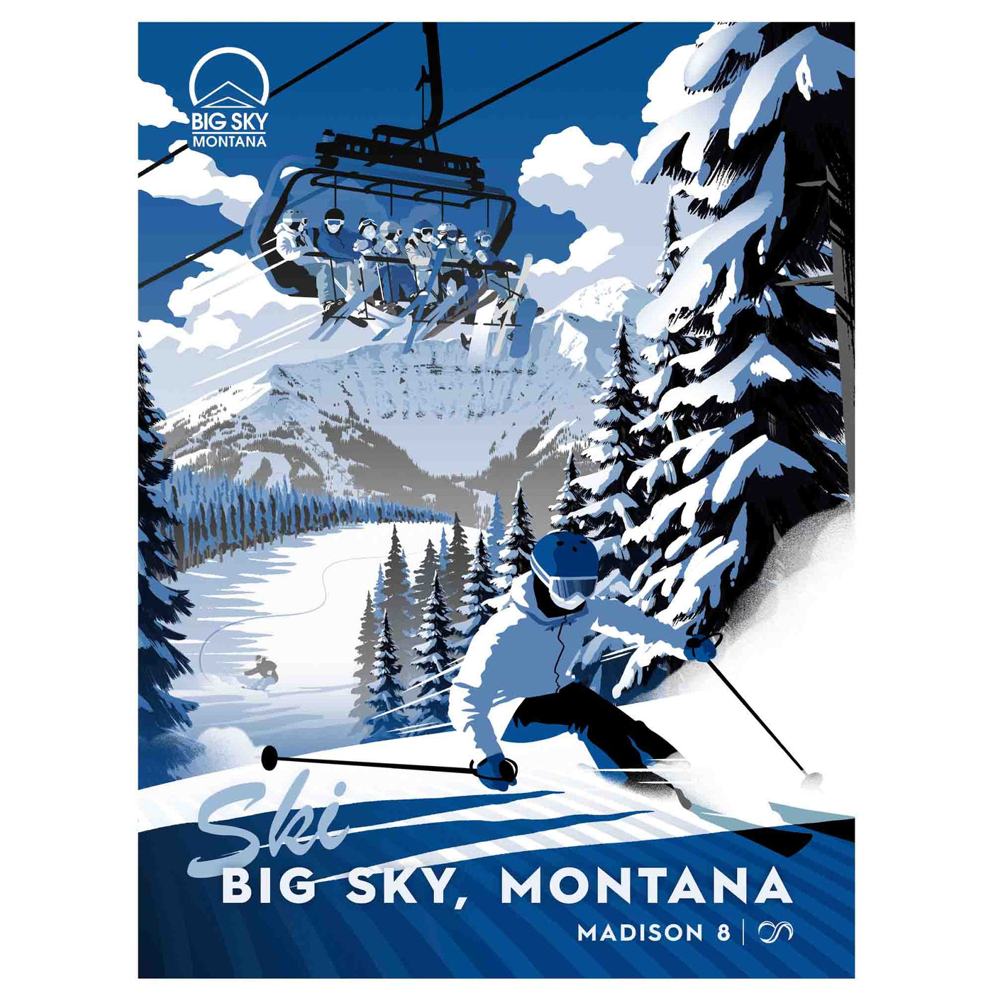 Big Sky Resort Signature Poster Year 2024-2025