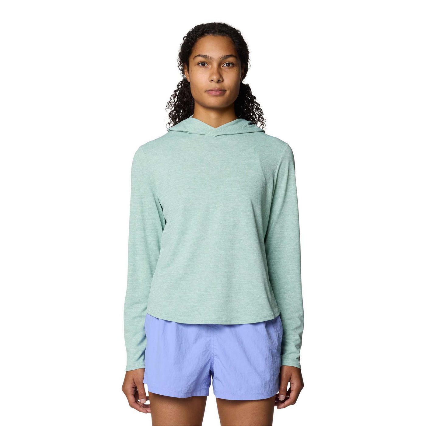 Mountain Hardwear Women's Sunblocker Long Sleeve Hoody 2025 335 MINERAL SPRING HEATHER