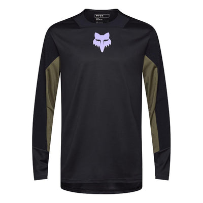 Fox Men's Defend Park Long Sleeve Jersey 2025 BLACK