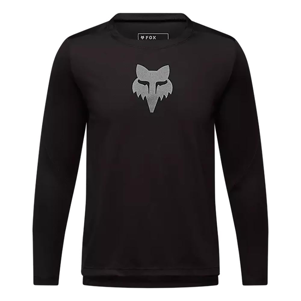 Fox Junior's Ranger Long Sleeve Fox Head Jersey 2025 BLACK