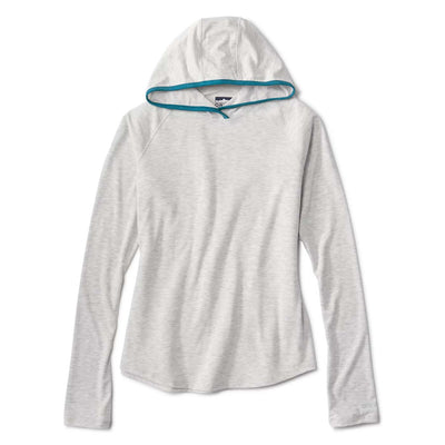 Orvis Women's DriCast Hoodie 2025 89 PALE GRAY HEATHER/BLUE LAGOON