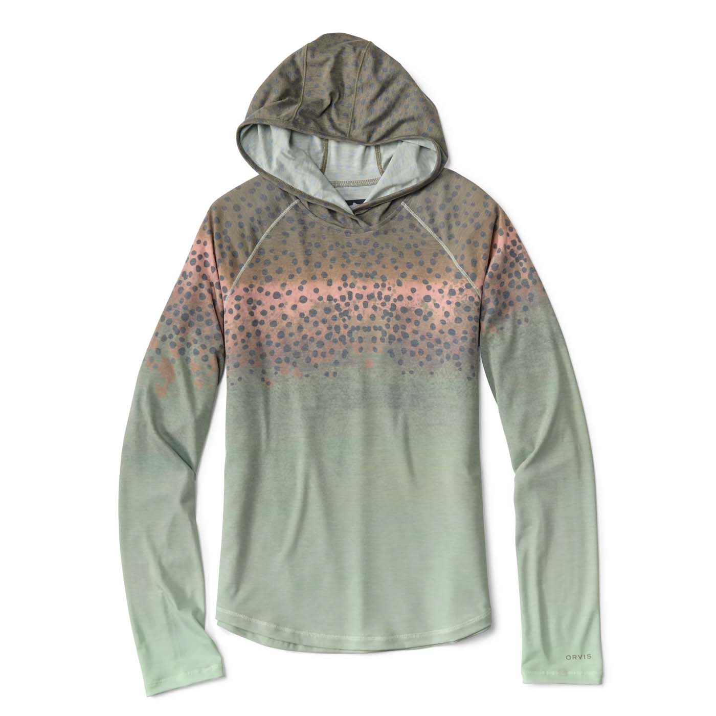 Orvis Women's DriCast Tech Printed Performance Hoodie 2025 13 RAINBOW TROUT