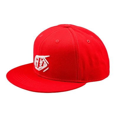Troy Lee Flat Bill Badge Snapback Hat 2025 1930 TEAM RED