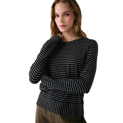 Lole Women's Dynamic Sweatshirt 2025 N757 BLACK STRIPE