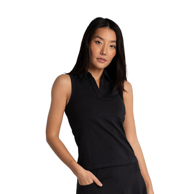 Lole Women's Step Up Polo 2025 BLACK BEAUTY