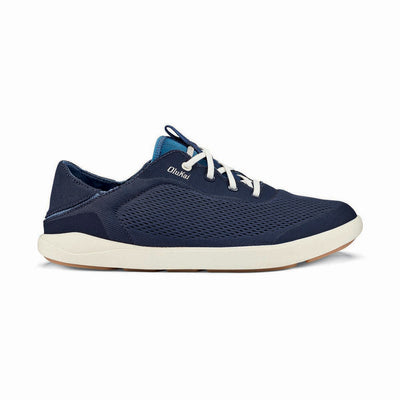 OluKai Men's Moku Pae Boat Shoes 2025 TRENCH BLUE/OFF WHITE