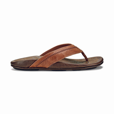 OluKai Men's Hiapo Sandals 2025 RUM/DARK WOOD