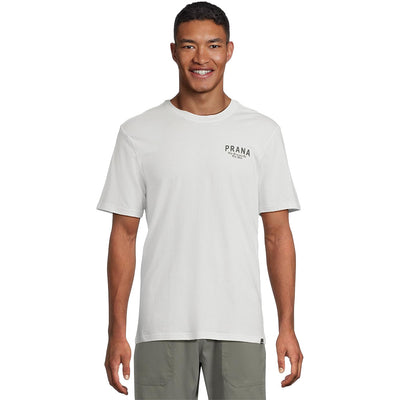 prAna Men's Past And Present Shot Sleeve Tee 2025 SOFT WHITE