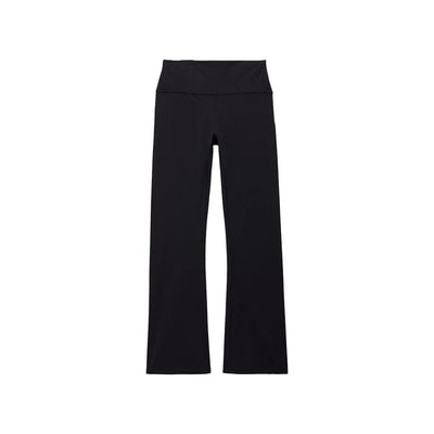 prAna Women's Luxara Rib Flare Crop Leggings BLACK
