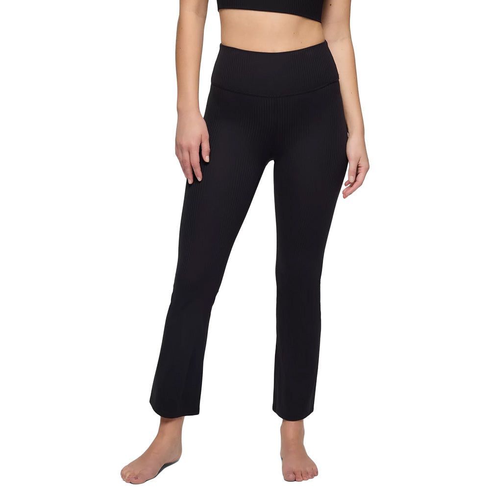 prAna Women's Luxara Rib Flare Crop Leggings