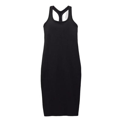 prAna Women's Heavana Racerback Midi Dress 2025 BLACK HEATHER
