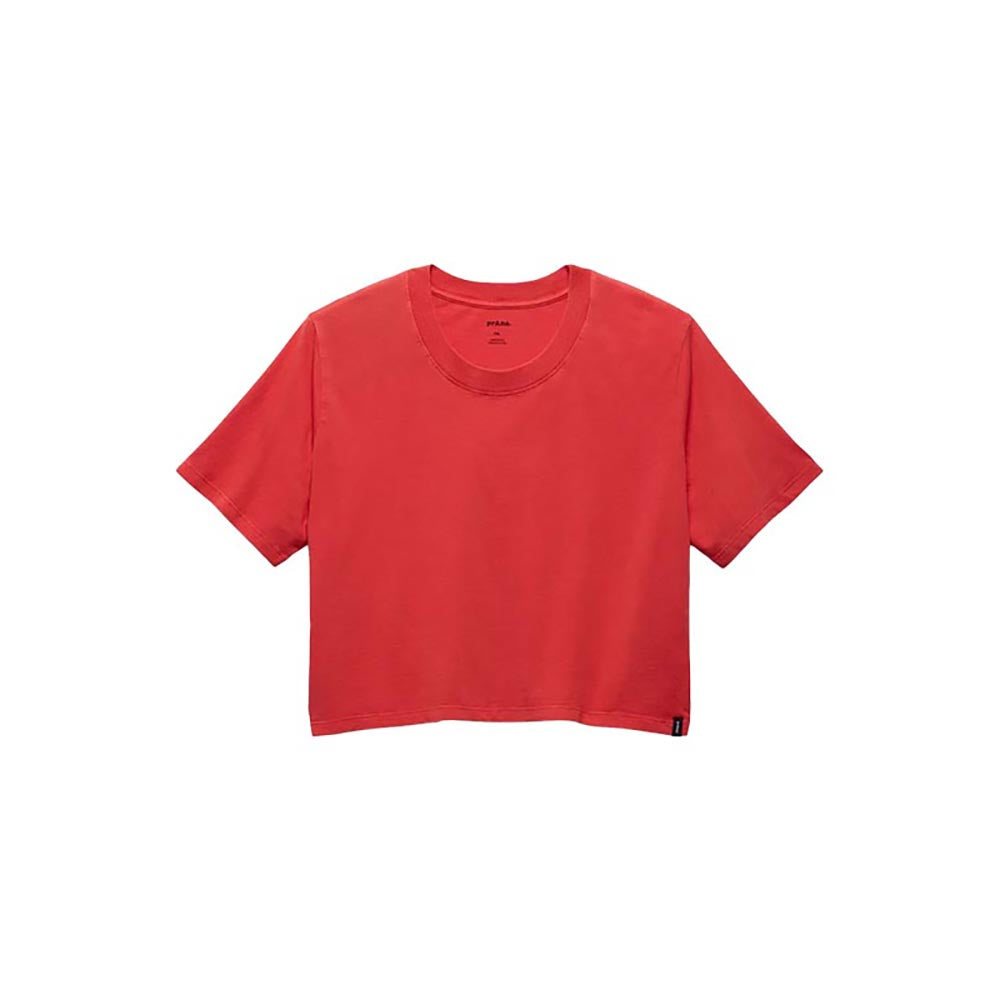 prAna Women's Everyday Crop Tee 2025 600 ROSE FIRE