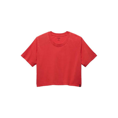 prAna Women's Everyday Crop Tee 2025 600 ROSE FIRE