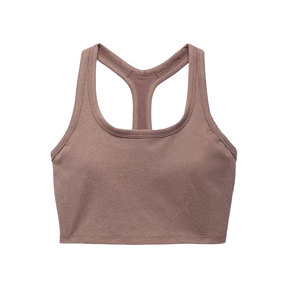 prAna Women's Heavana Racerback Bralette 2025 200 CAROB HEATHER